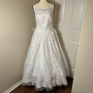 White First Communion Dress NWT Childs Plus Size 18 by Angels Garments
